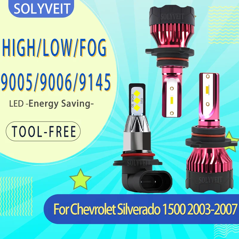 

Reliable Night Driving reliable 9005 9006 9145 LED Headlight foglight LED For Chevrolet Silverado 1500 2003 2004 2005 2006 2007