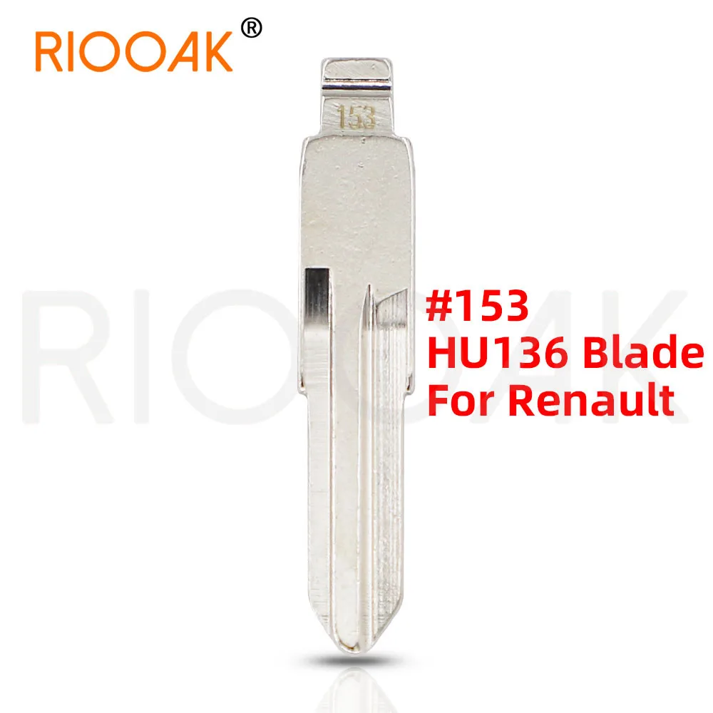 

10pcs KD Uncut Flip Remote Key Blade HU136 #153 VVDI Blank For Renault Megan Dacia Clio Duster Replacement Key