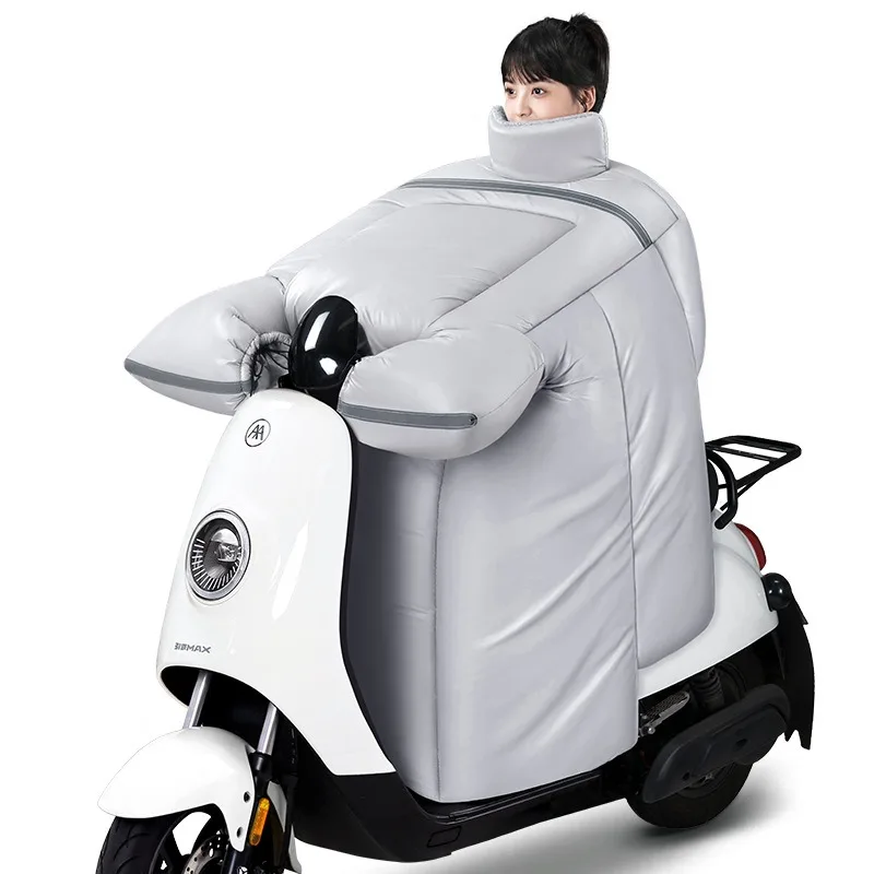 Winter Thick Fleece Electric Scooter Windshield Cover Waterproof Windproof E-bike Motorcycle Cold Protection Rain Shield Blanket