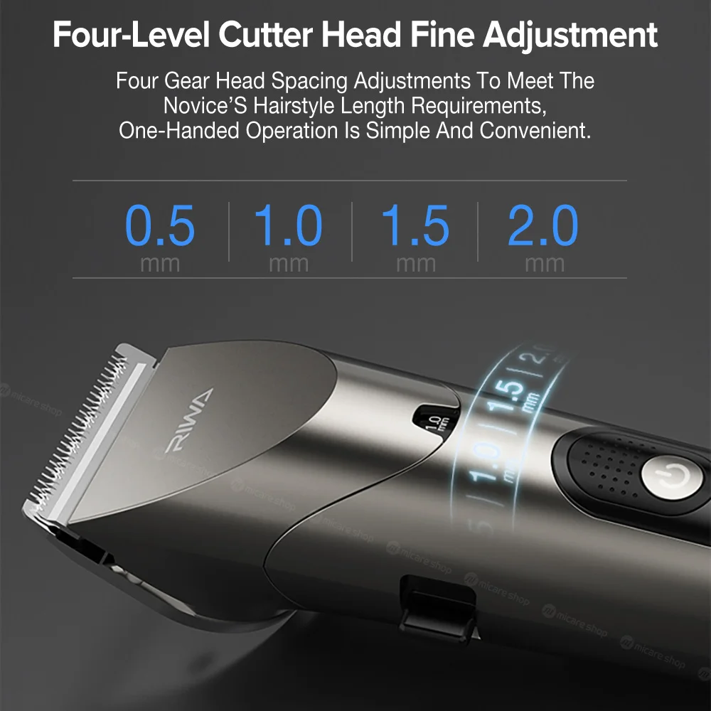RIWA Washable Hair Trimmer LED Display USB Rechargeable Electric Men Household Self Hair Cutter Hair Clipper Machine 5
