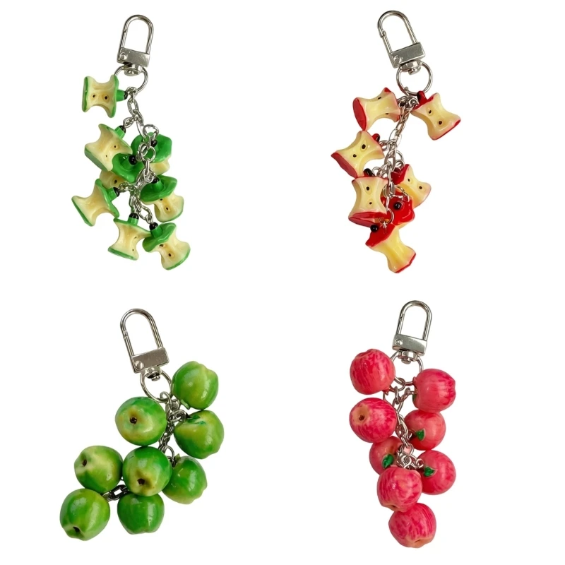 573B Small Apples Holder Sturdy Metal And Resin Craft Bag Hanging Charm