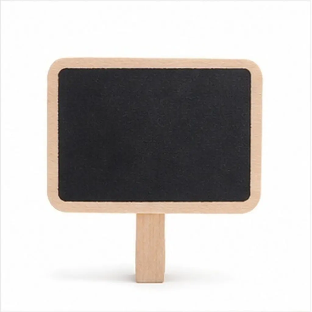 40Pcs Small Rectangle Chalkboard Clip Signs Wood Mini Blackboard Labels for Kitchen Office Store Food Baskets Memo Tags