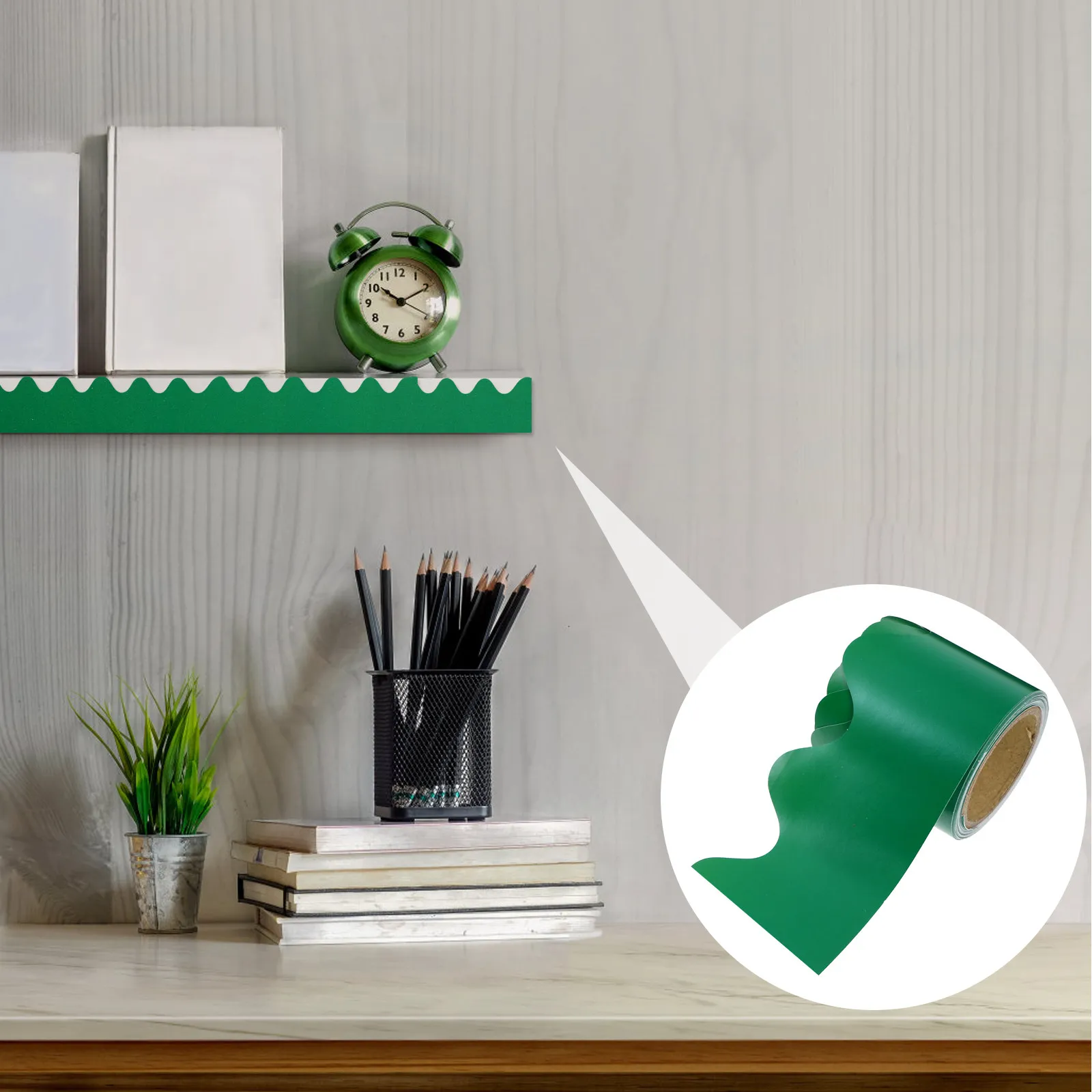 

5M Waterproof Oil Proof Bulletin Boarder Trim Chalkboard Border Paper Roll for School Classroom Wall Door Window Chalkboard