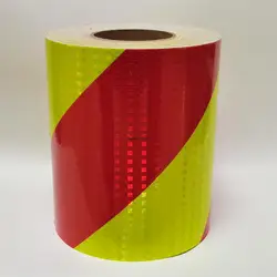 20CM*5M Shining Reflective Warning Tape Fluorescent Yellow Red Twill Luminescent Safety High Visibility Reflectors Decal For Car