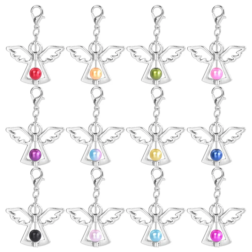 

12 шт., подвески с ангелом, компактные прочные гладкие подвески, изготовление ювелирных изделий, принадлежности для рукоделия, креативные подвески