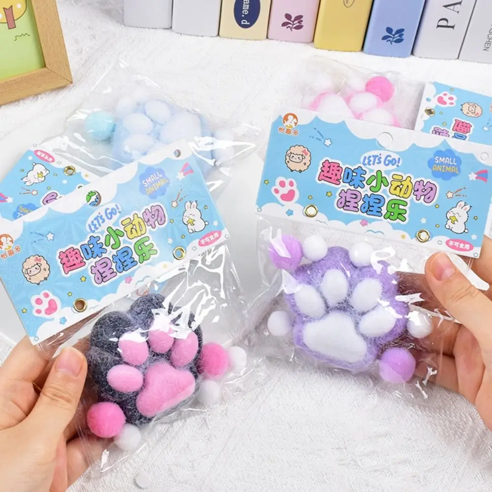 Super Large Plush Cat Paw Squeeze Toy Kneading Slow Rebound Cartoon Fidget Toy Handmade Silicone Cat Paw Pinch Toy Children