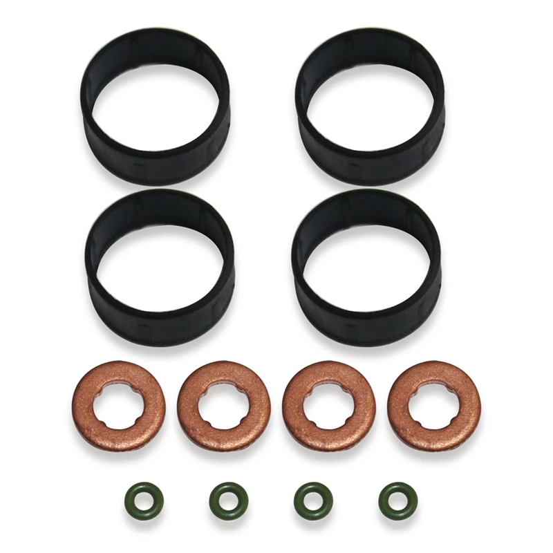 12 PCS Injector Seal Set 1204698 2S6Q-9F593-AC Rubber Fuel Injector Seal Set For Ford Fiesta 1.4 Tdci