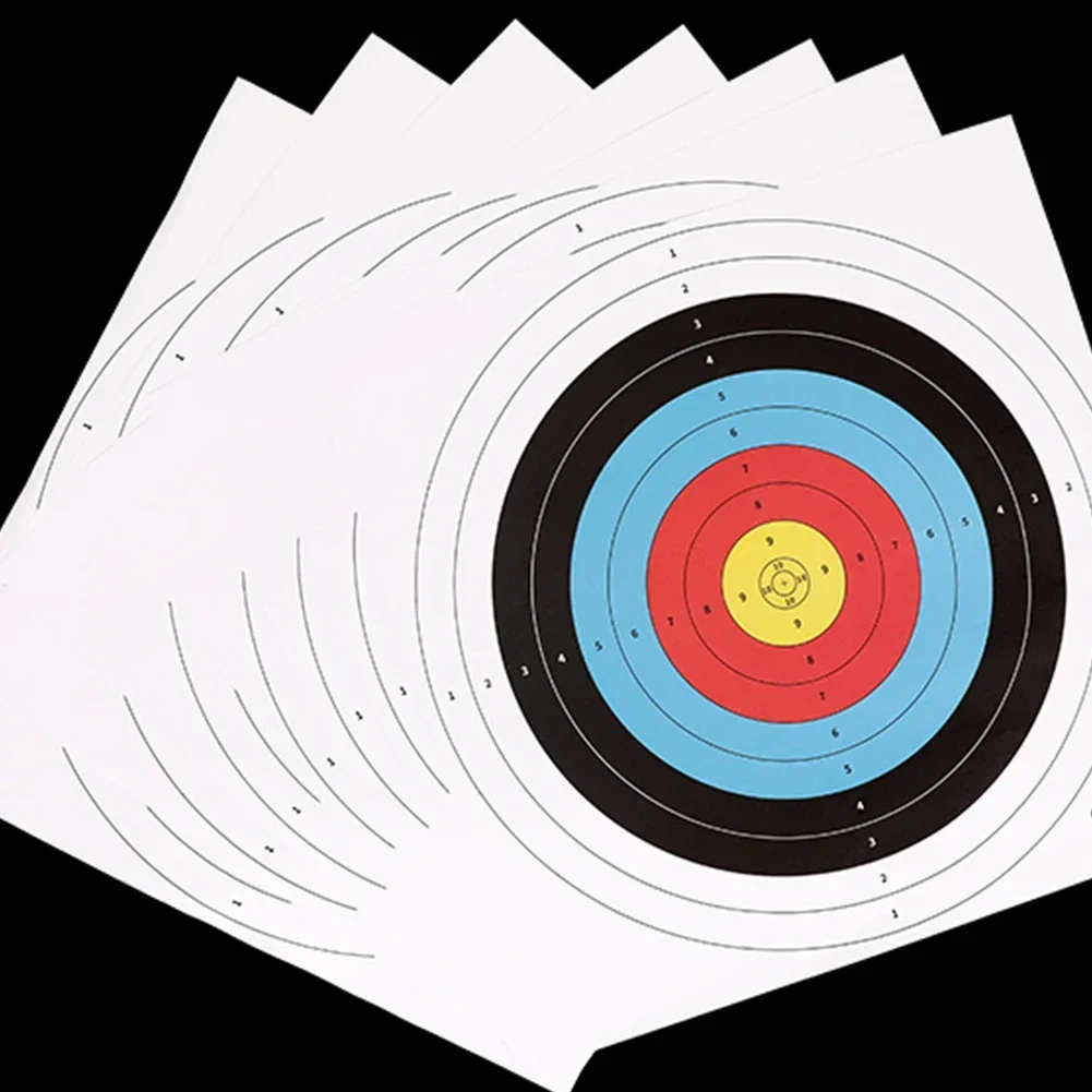 

1A 10pcs Profession Archery Targets Paper Face Bow Arrow Gauge Shooting Target Paper Traditional Shooting Accessories