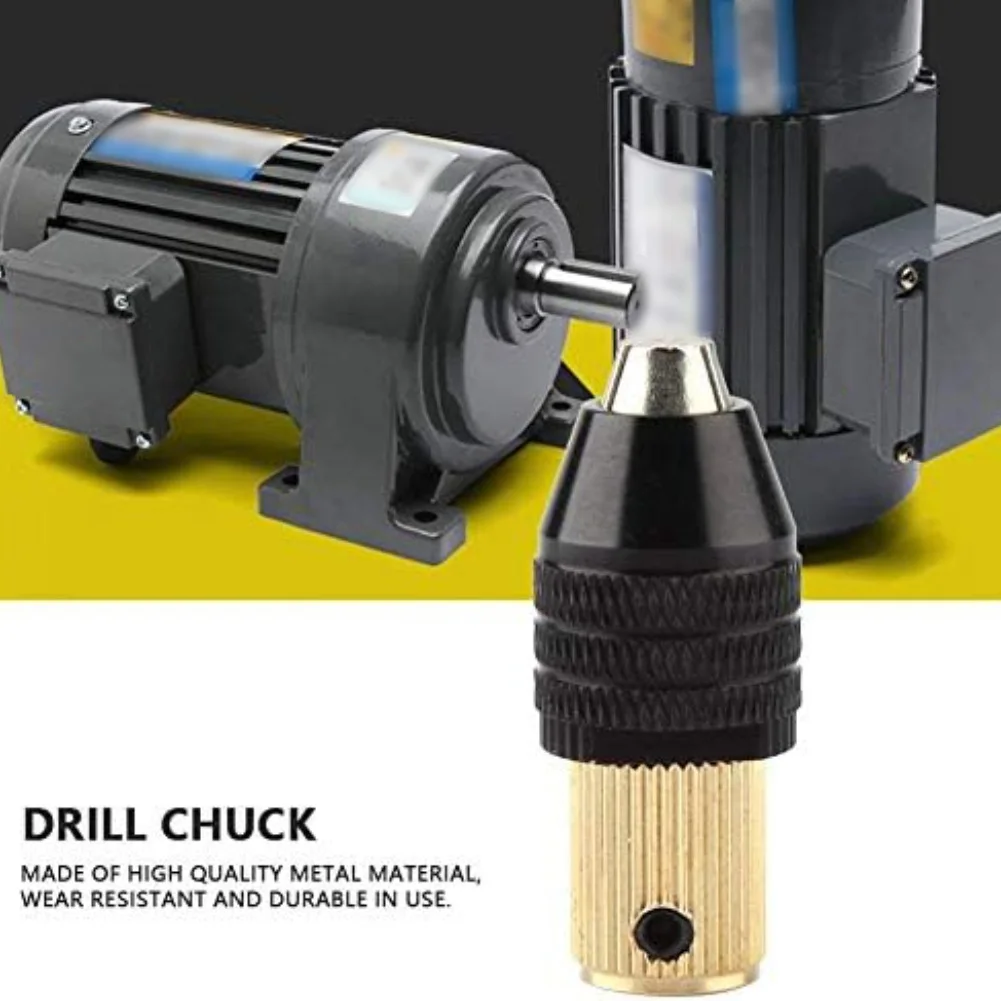 Versatile Metal Drill Chuck Securely Holds Bits 0.3-3.4mm For All Tools Self Locking Keyless Drill Chuck Kit