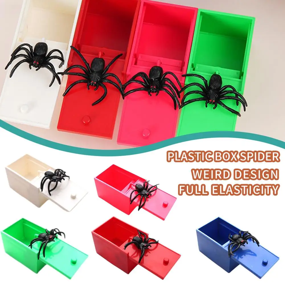 Prank Spider Scare Box Hidden In Case Funny Halloween Joke Gift Toy Toys Toy Friend Scarebox Halloween Trick T1M3