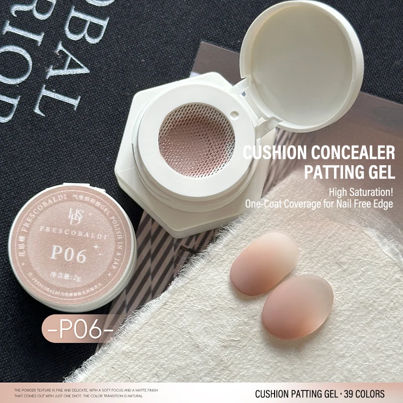 Air Cushion Patting Gel, Hochpigmentiertes Blush Gradient Ombre Nagelkunst-Gel, Kein Abwischen Nötig, UV-LED Transfer-Lack zum Einweichen