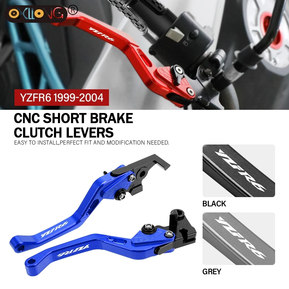 

CNC Aluminum Motorcycle Short Brake Clutch Levers Accessories Parts For YAMAHA YZFR6 YZF R6 1999 2000 2001 2002 2003 2004