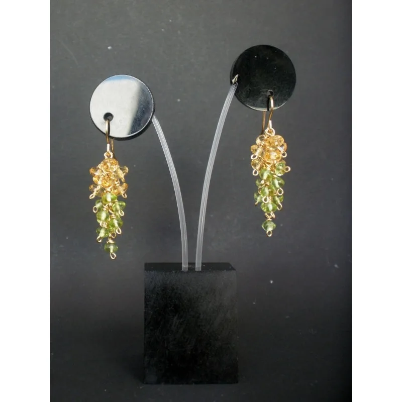 أوليفين وتوباز، أقراط جماعية، أحجار ميلاد أغسطس، مجوهرات