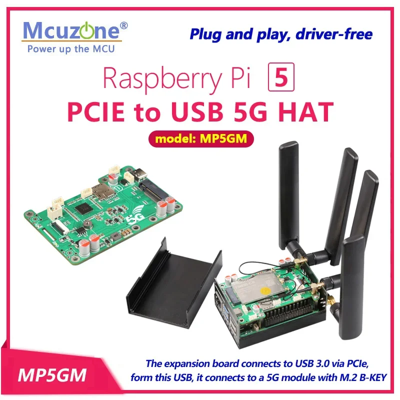 

MP 5G M Raspberry Pi 5 PCIE к USB 5G HAT