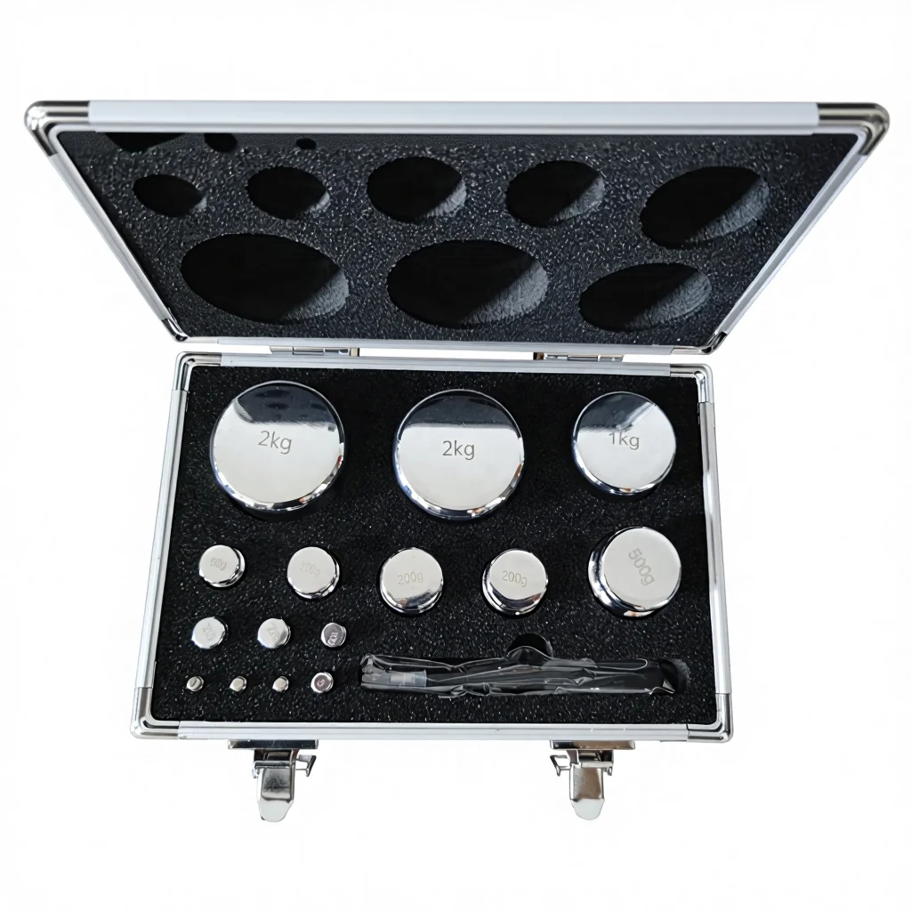 

M1 Standard Weight Calibration Set 6kg Calibration Weight Block Chrome Plated Aluminum Electronic Scale Counterweight 1g-2kg