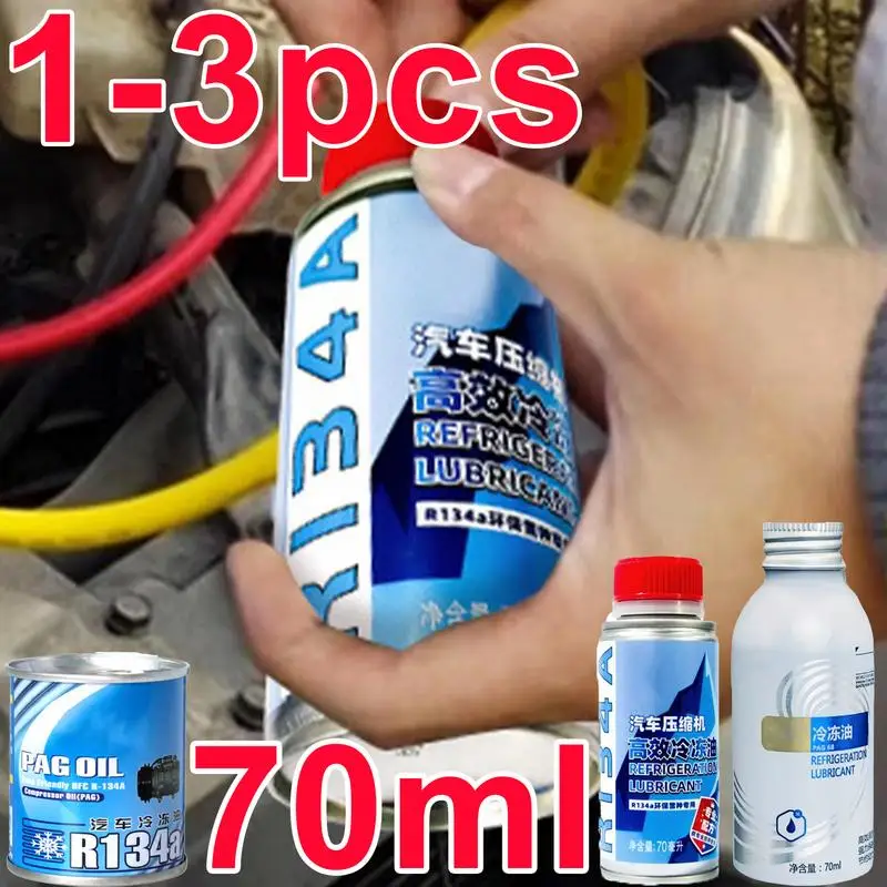 HFC-134a Car Ac Refrigerant 70ML Car Air Conditioner Refrigeration Oil Auto Cooling System Refrigeration Liquid Compressor Oil