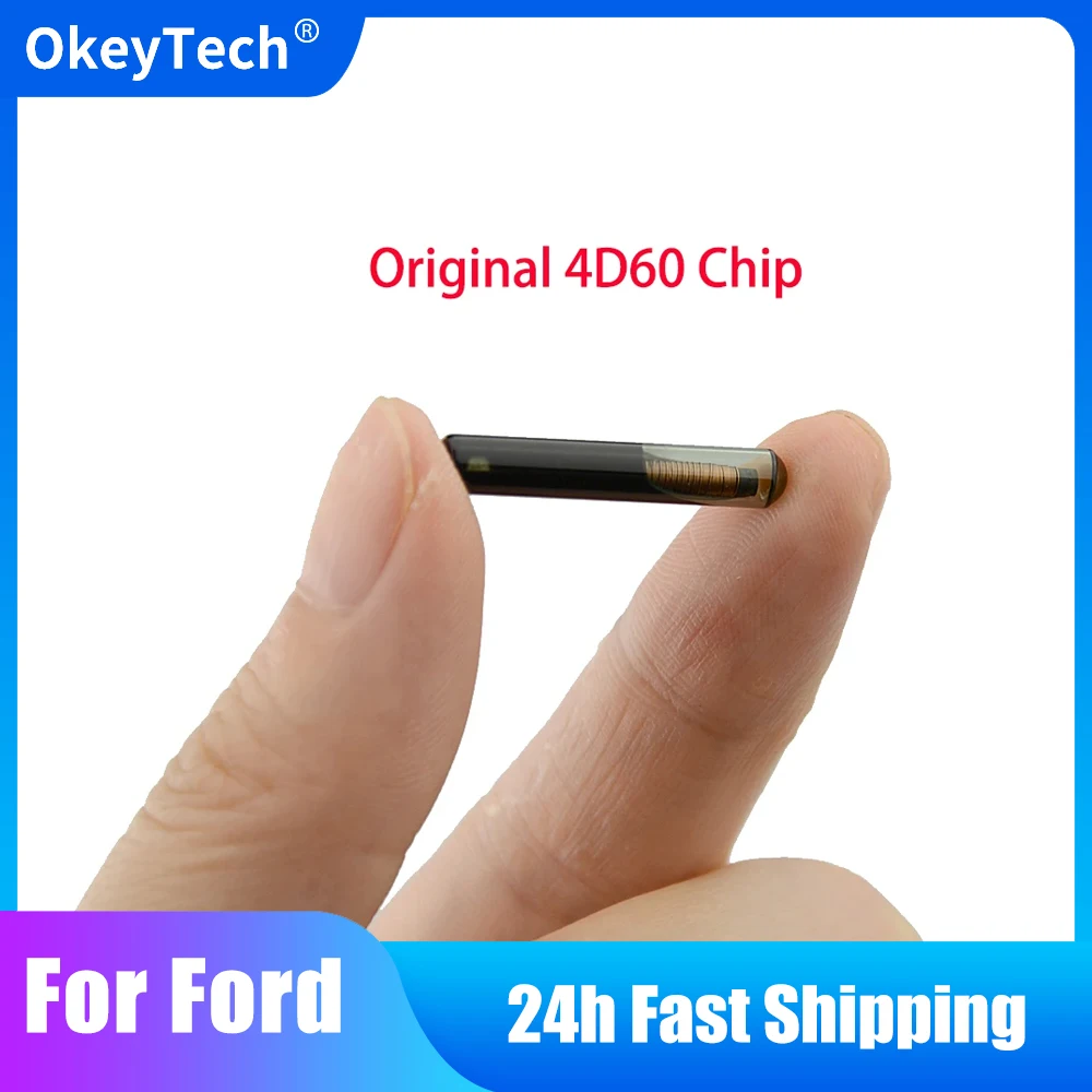 OkeyTech Original 4D60 Glassy Transponder Key Chip For Ford Connect Fiesta Focus Blank 4D 60 Transponder Auto Key Chips