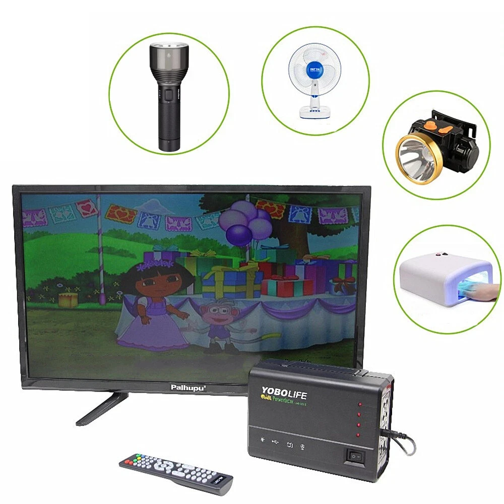 Solar Panel Power Generator Kit with Battery Pack – Portable Power Station & 4 Bulbs