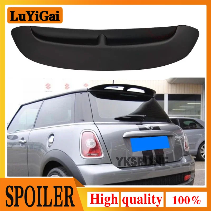 For Mini Cooper R56 Glass Top Spoiler Fiber Material Rear Roof Spoiler Wing Trunk Lip Car Styling Fully Compatible Tuning Parts