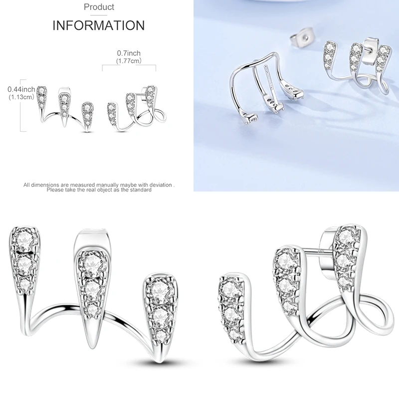 925 Sterling Silber Ohrstecker Kirsche Delfin Avocado Schmetterling Biene Blume Feder Bunter Schmuck Geschenk für Frauen Mädchen – Detail 34