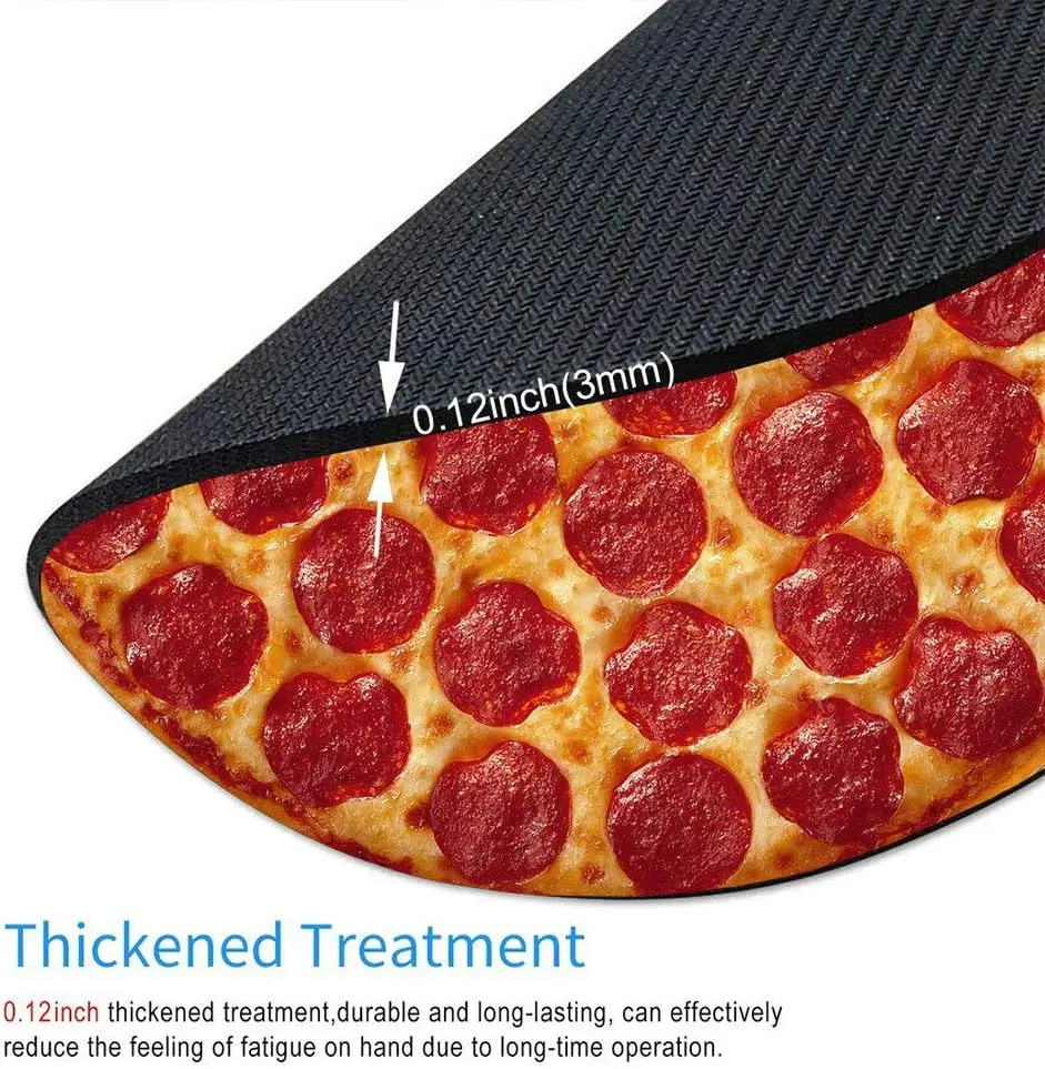 Imagem -03 - Círculo Mouse Pad para Laptop e Computador Colega de Trabalho Presente do Professor Cheesy Pepperoni Pizza 7.9x7.9 Polegada