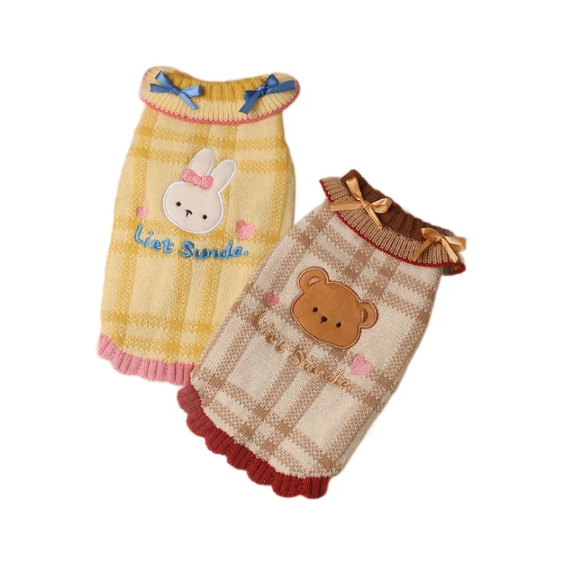 

Dog Cat Clothes Autumn Winter Sweater Small Dog Kitten Winter Coat Teddy Bichon Pet Clothing Warm Winter Wear for Dogs Cats