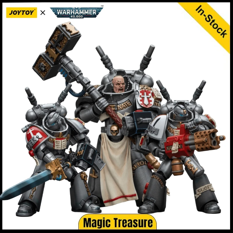 

【In Stock】JOYTOY Warhammer 40000 1/18 Action Figure Gray Knight Interception Team 3-person Animation Model Toys Gift