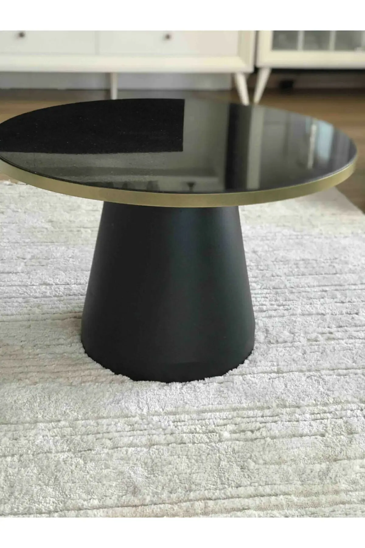 Fusion Black Home Collection mesa de centro mediana