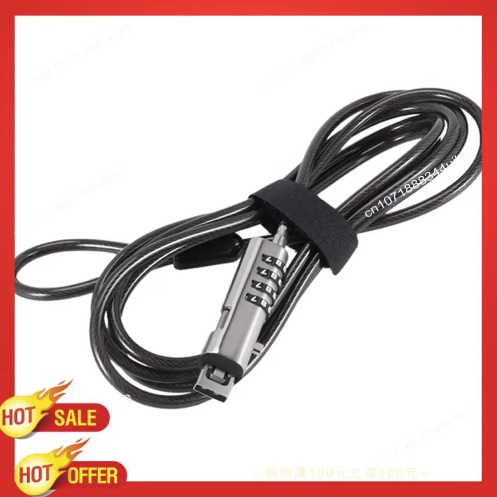 B47C 2 pezzi USB notebook portatile lucchetto a combinazione sicurezza universale USB lucchetto a combinazione a 4 cifre per PC portatile computer