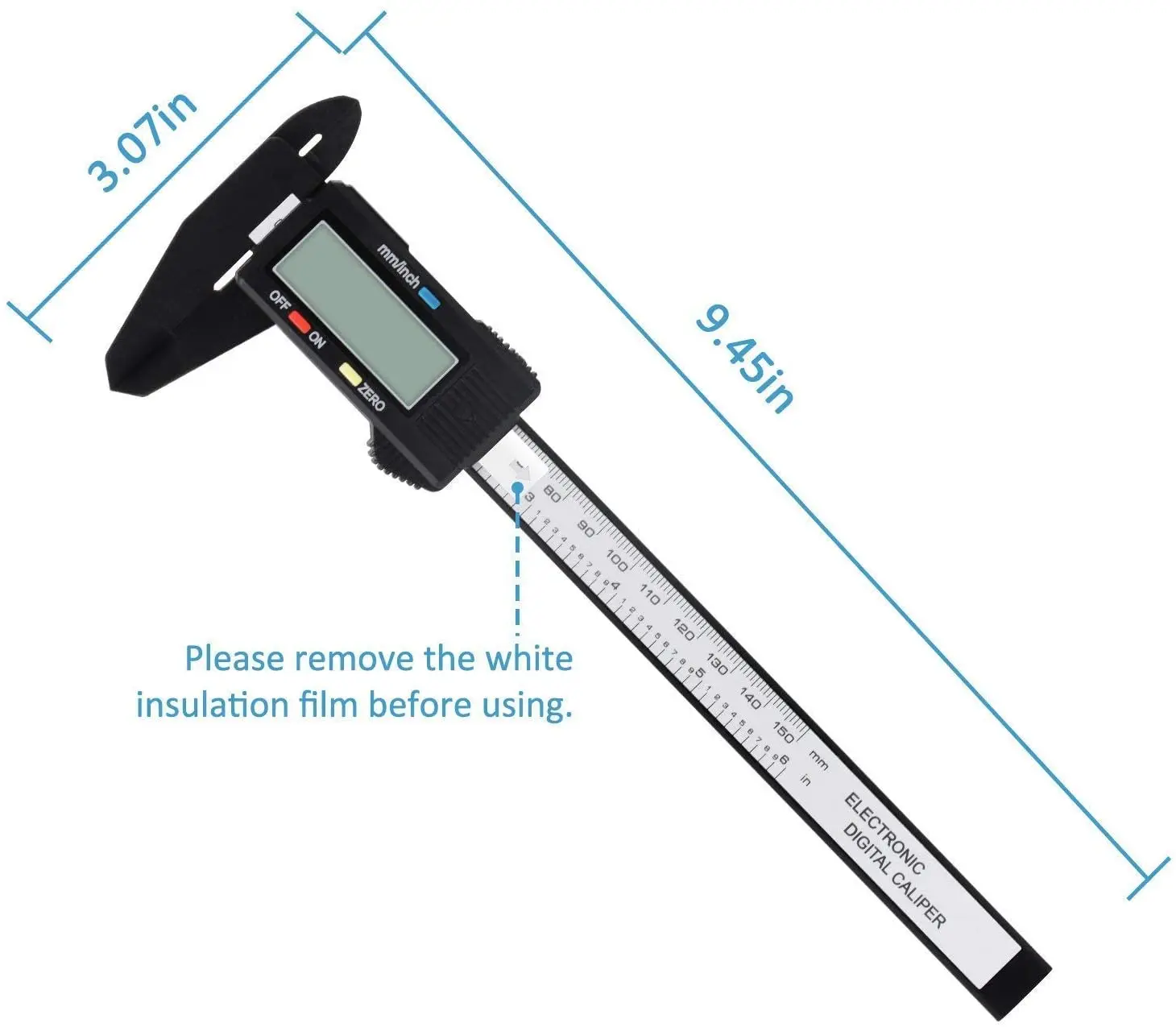 0-150mm 6-inch LCD Digital Caliper Electronic Gauge Carbon Fiber Vernier Micrometer Ruler Measuring Tool 0.1mm 2022