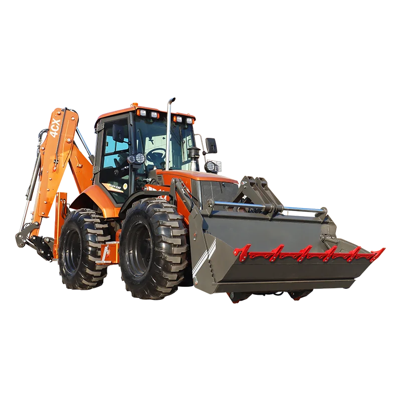 New backhoe wheel excavator with busy front loader at both ends 1-year warranty low price in stock for sale