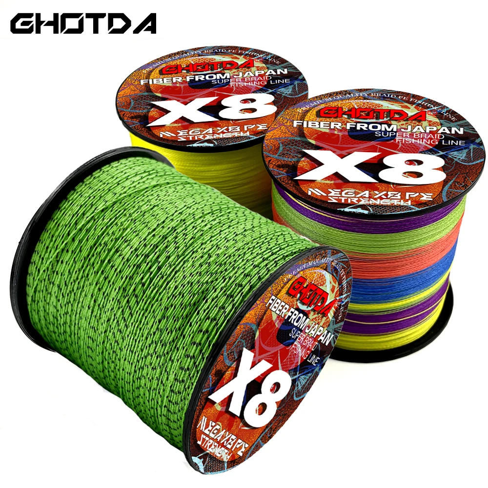 High Performance 8 Strands Multifilament Lure Fishing Line Tresse Peche Weaving Net 500M Multicolour PE Braided Wire 0.14-0.50mm