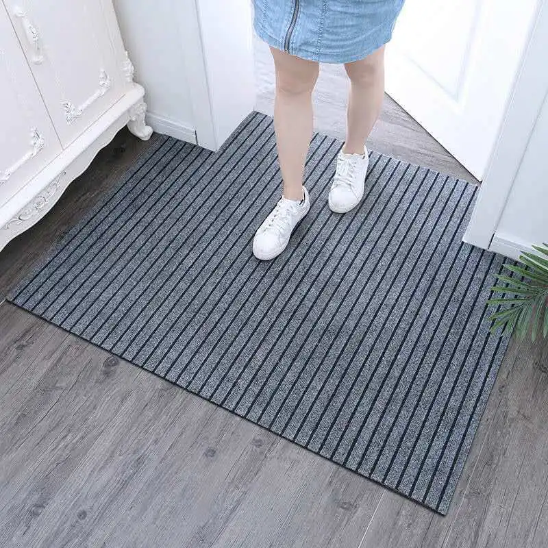 Anti Slip Long Kitchen Mat Floor Carpet Entrance Doormat Hallway Rug Stripe Outdoor Mats Easy To Clean Full Coverage DIY Mat