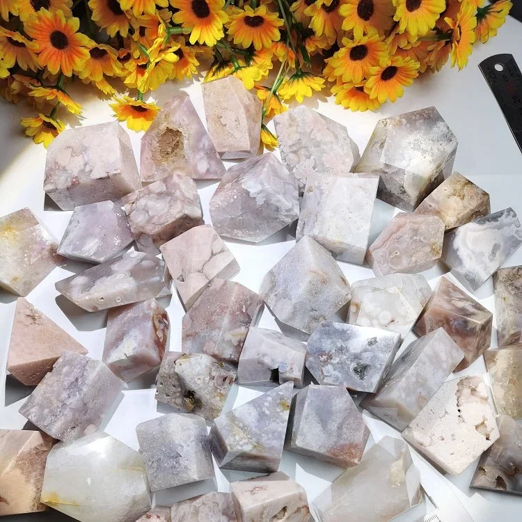 

#'# Hot Sales Natural Healing Druzy Crystals Free Form Pink Amethyst Flower Agate Geode Freeform