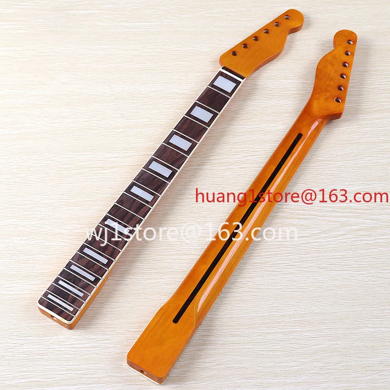 Neck 6-string 21-fret maple hemming yellow bright light neck rose wood fretboard electric guitar handle accessories