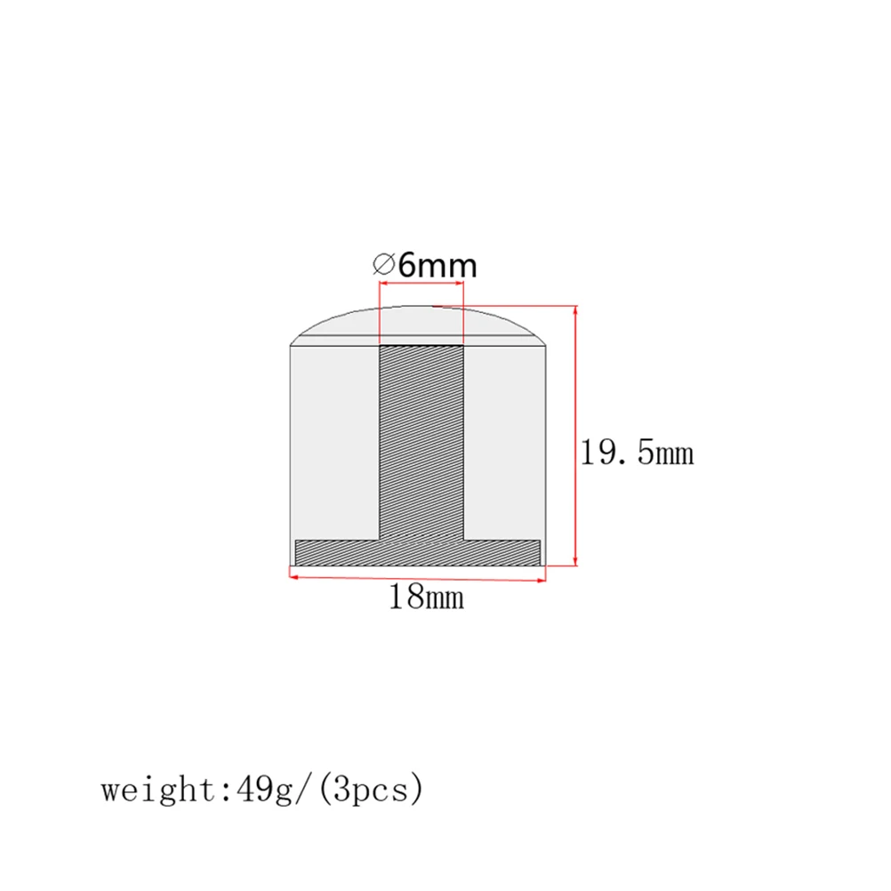 

3Pcs Guitar Control Knobs Dome Aluminum Alloy Durable Volume Tone Replacement Parts for Electric Bass Silver Guitar Control Knob