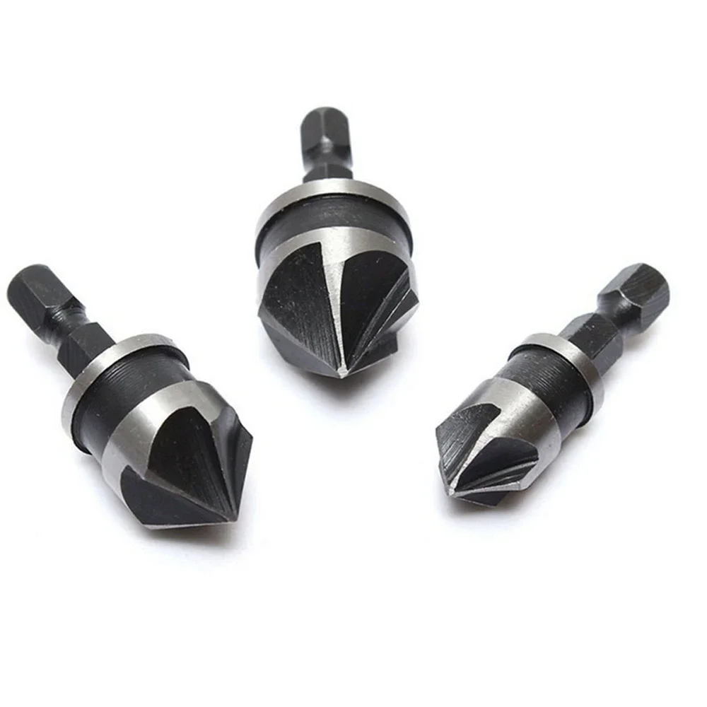 1pc/3pcs Hex Countersink Boring Set for Wood Metal Quick Change Drill Bit Tools