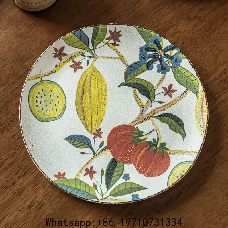 

Pastoral Plate Ceramic High-value Fruit Plate Household Tableware