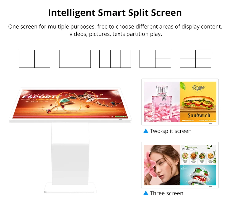 Shopping Mall Map Information Guidance Interactive Board Digital Signage Kiosk Display Horizontal Media Player