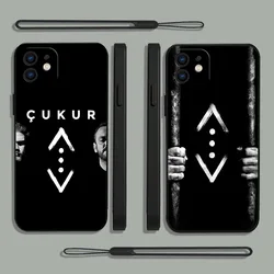 Turkey Cukur Show TV Phone Case For iPhone 15 14 13 12 11 Pro Max Mini X XR XS SE20 6S 6 8 7 Plus Silicone Cases with Hand Strap