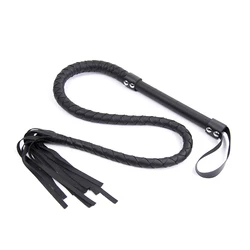 120cm Leather Weave Handle Snake Whip Horse Whip Riding Crop Flogger Paddle Slapper Horse Training Dressage Whips