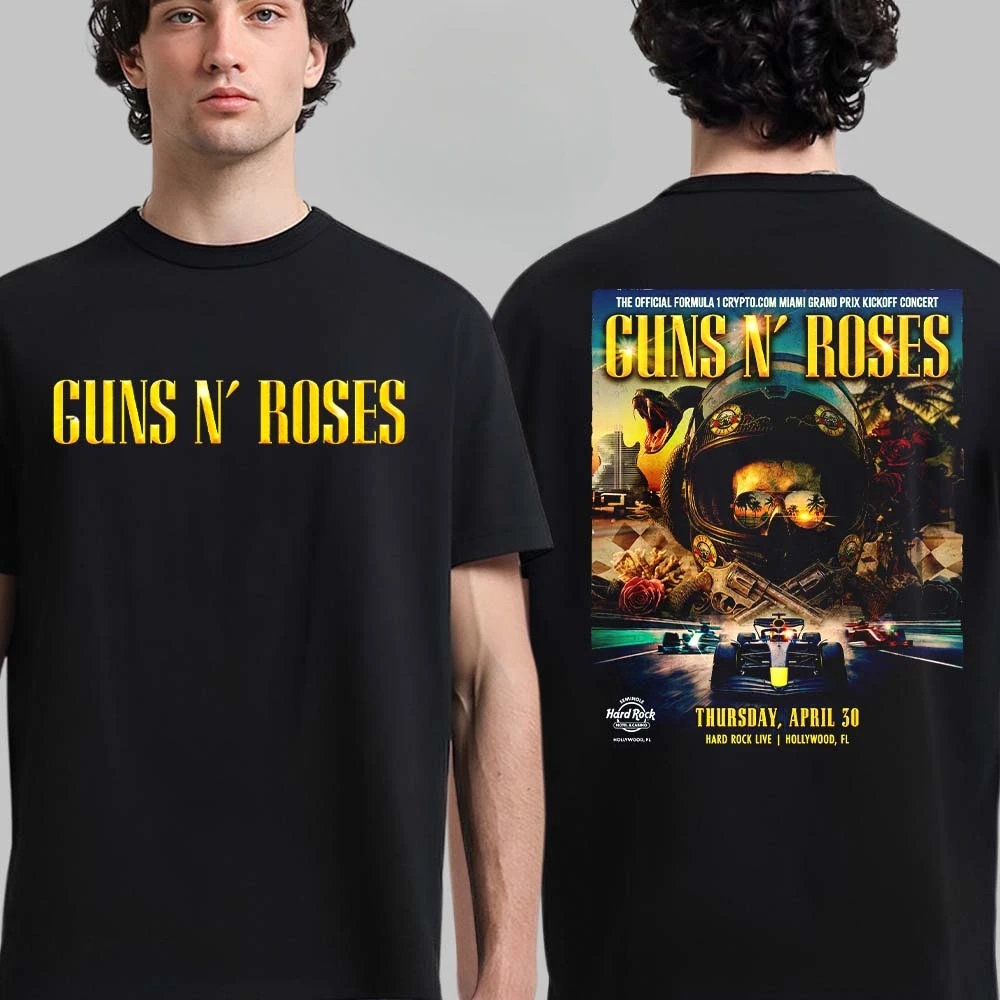 Retro Guns N Roses Cotton Band Shirt Unisex Summer Short Sleeve Fashion Brand Tee Luxury Casual Vintage T-shirt - view 3