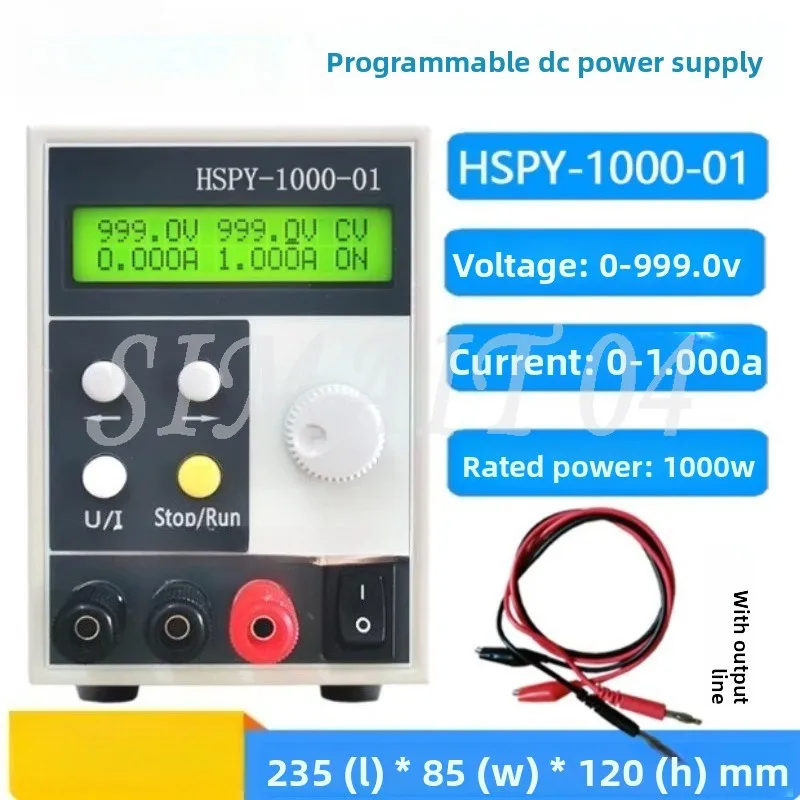 Hspy-1000-01 Programmable Power Supply with Communication 1000V 1A High Voltage DC Power Supply