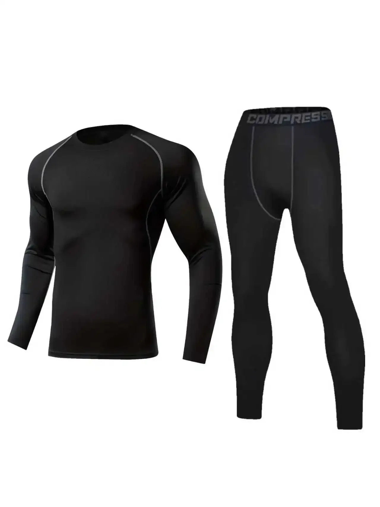 

Men's thermal underwear set, winter warm home wear, family pajamas for indoor use, soft and comfortable