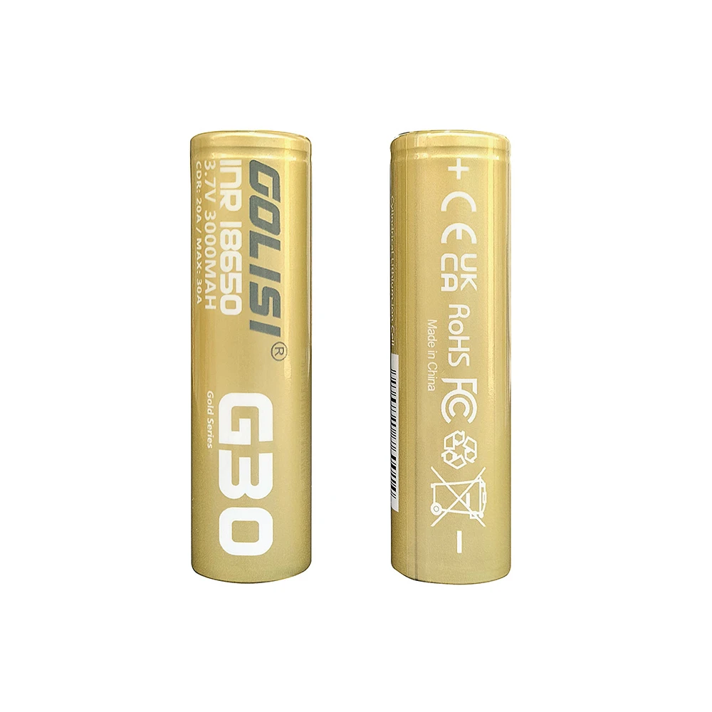 الأصلي GOLISI G30 18650 بطارية 3000mah 3.7V 30A عالية استنزاف قابلة للشحن بطاريات ليثيوم قدرة عالية 100% الصف أ خلية