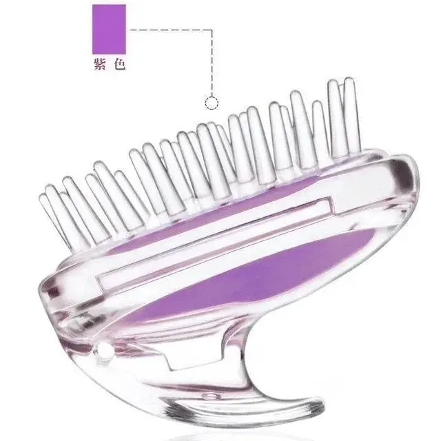 Transparent Shampoo Brush Silicone Head Massage Brush Scalp Cleansing Massage Comb