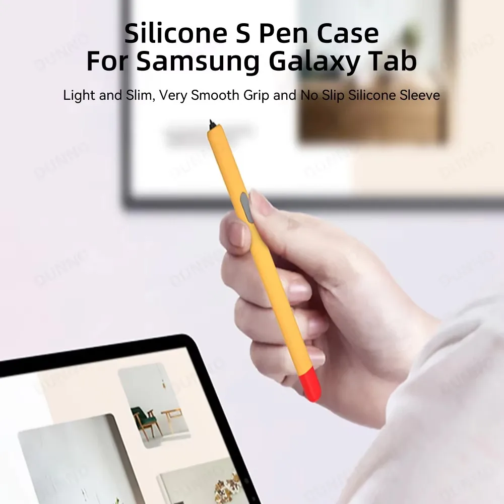 Silicone Pencil Case For Samsung S Pen Tab S7 FE S8 Plus S9 Ultra S6 Lite Stylus Touch Pen Cover Non-slip Protection Sleeve Case