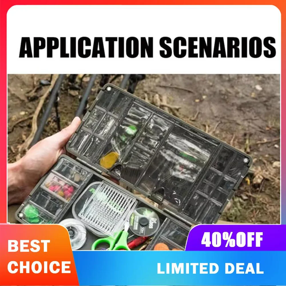 Green Organize Tools And Accessories With Dedicated Compartments Fishing Tackle Box Lightweight Yet Strong Enough