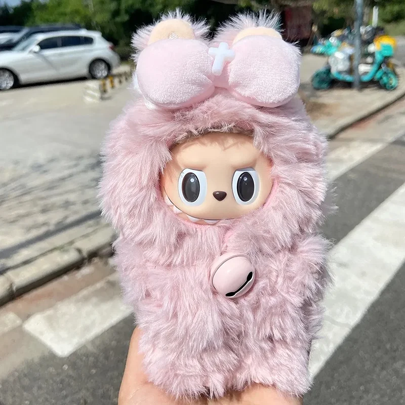 Labubu Clothes Little Angel 10cm Pink Rabbit Plush Baby Clothes Cute And Fashionable Angel Cotton Doll Clothing Doll Sets