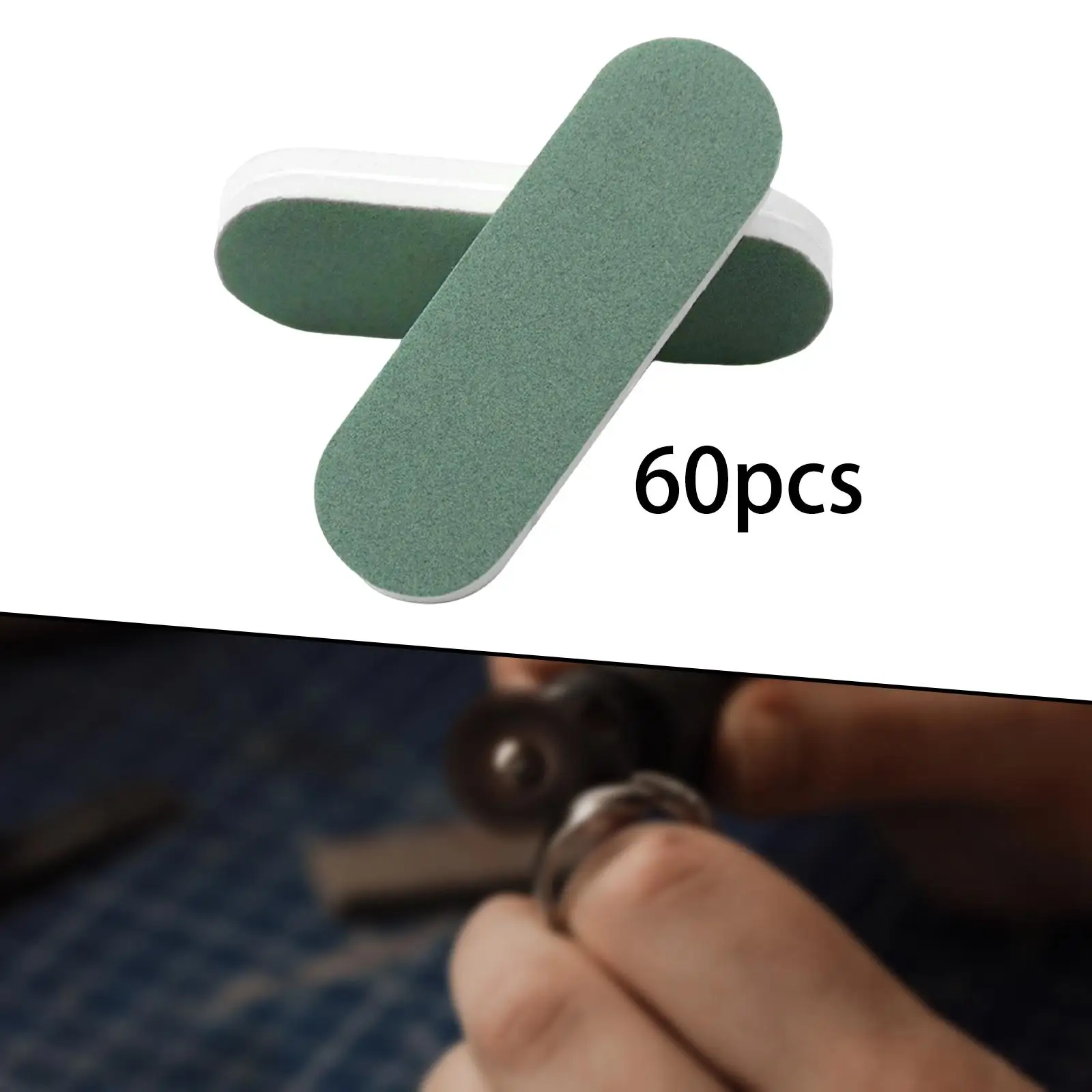 60 Polishing Rods Polishing Plate Sandpaper Cleaning Buffing Bars for Jade Instrument Watch Jewelry Nail Care